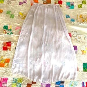 Avid Love Coquette Sheer White Satin Slip